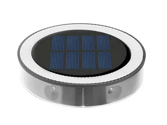 Outdoor Solar Stair Step Deck Lighting with 90lm/w Efficiency Led Round Ground Lights