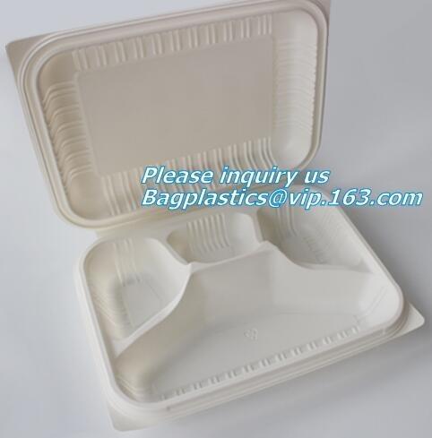 Disposable Plastic Takeaway Meal Tray, Corn starch blister packaging tray, blister packaging