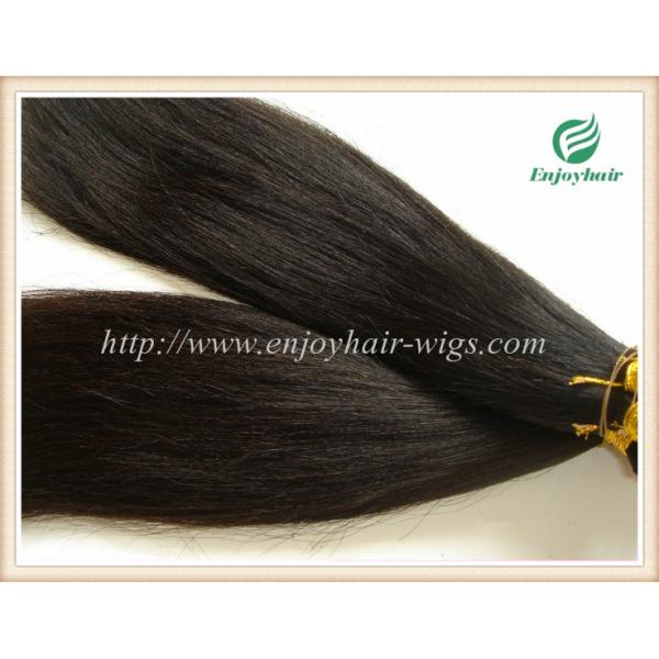 Hand tied weaviing Brazilian 5A virgin remy hair,YAKI straight hair extension
