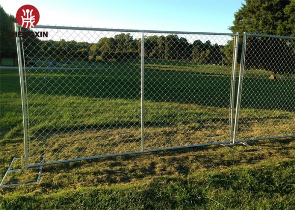 Portable 2200mm Chain Link Temporary Fence PVC Coated Iron Wire Material