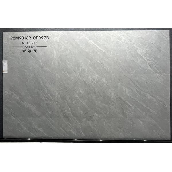 900x1800mm Polished Glazed Porcelain Tile Grey Anti-Slip Indoor