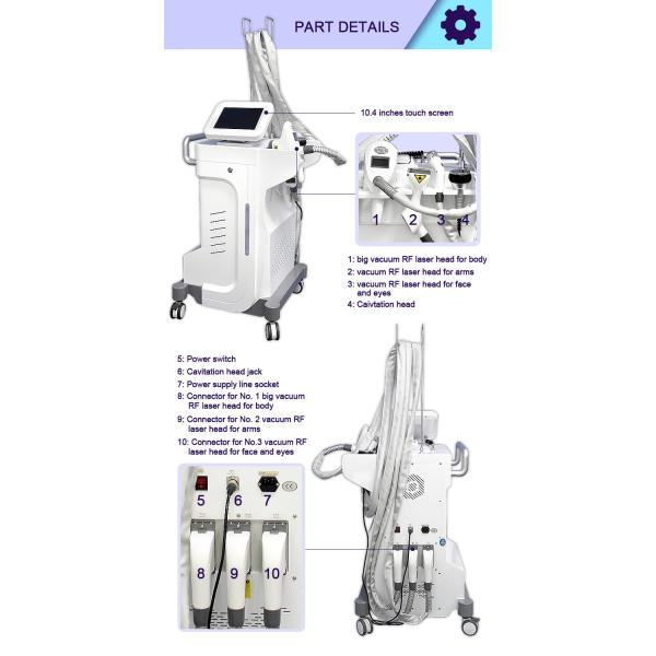 Best rf vacuum cavitation machine / vela vacuum roller body shape slimming machine LF-162