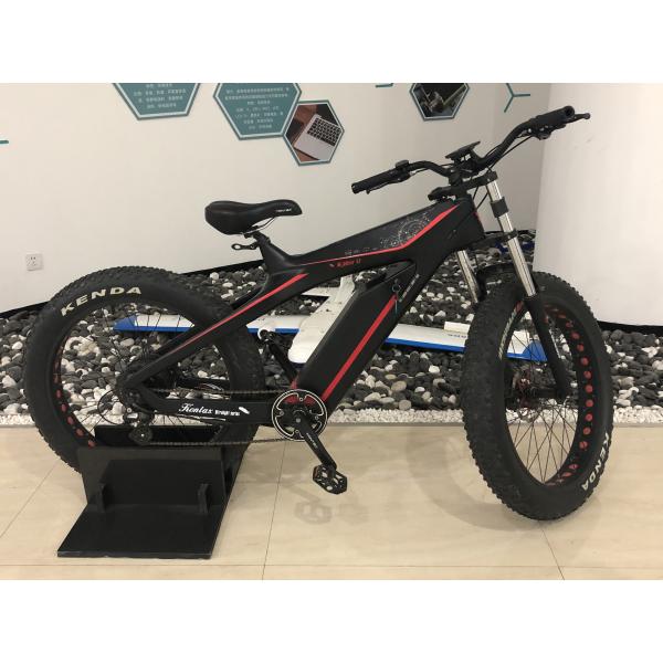 Max Speed 30-50Km/h Customised Carbon Fibre Long Range 26*4 Fat Tyre Mountain E-Bike