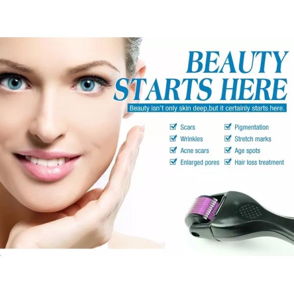 Stainless Steel/Titanium Microneedle Derma Roller 0.2-3.0mm for Skin Rejuvenation