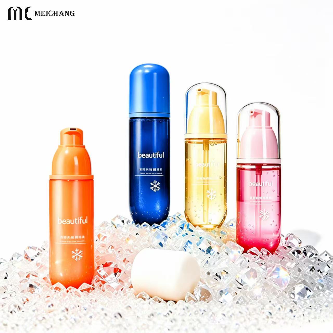 100ml 120ml 150ml Thick Wall Round Bottom PET Cosmetic Packaging Bottle, Lotion Pump & Fine Mist Spray Pump Options(MC-445)