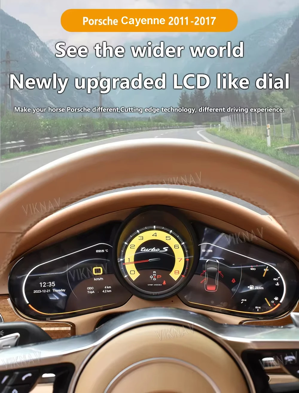 Викнав Цифровой кластер Виртуальный Кокпит Для Porsche Cayenne 2011-2017 Автомобильный мультимедийный проигрыватель Дашборд Одометра