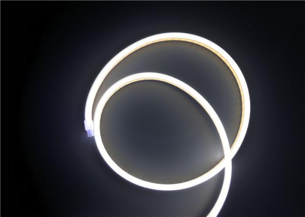 Golden Yellow Color Silicone LED Flexible Neon Strip Lights For Shopping Mall / KTV