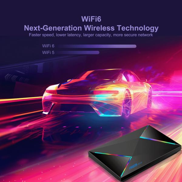 R69 Plus Android TV Box 10.0 Smart Media Player 4K UHD Video Streaming Box with 2.4G/5G Dual WiFi, H.265 Decoding & Remote Control – Complete Home Theater Entertainment System