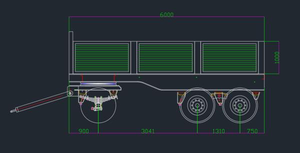 Farm 2-Axles Flat Platform flatbed side wall Drawbar Full Trailer With Ladder