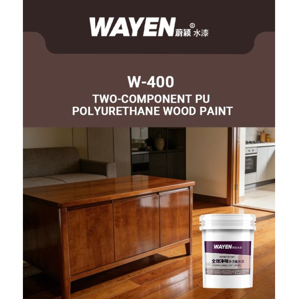 W-400 Two-component PU Polyurethane Wood Paint Low VOC Fast Curing High-performance Eco-friendly Wood Surface Decorative Coating