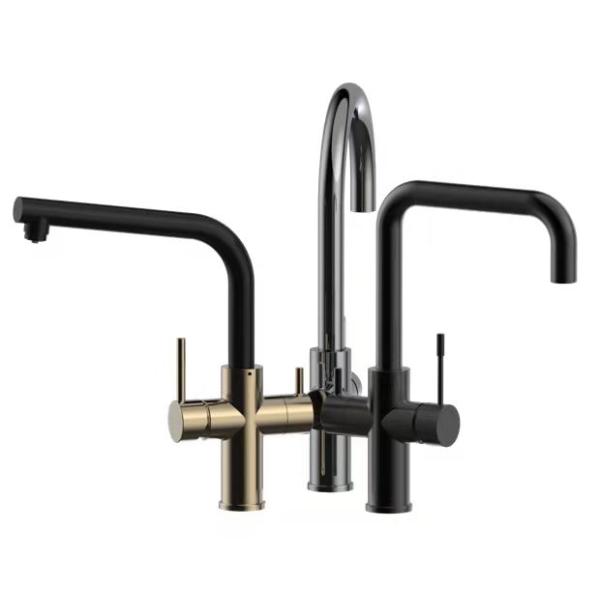 4 in 1 Chrome Bright Gold Water Filter Taps for Europe Function Boiling Water and Purify