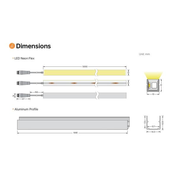 LED Neon Flex Side Bend High Brightness Side Bend LED Neon Strips For Outdoor And Garden