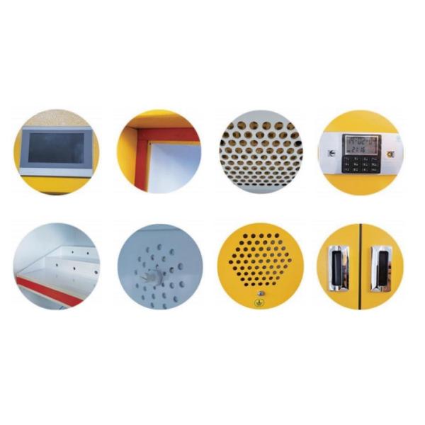 Cabinet de almacenamiento de aire limpio de doble puerta tipo tóxico FW-WY810882 con cavidad de vertedero de arena amarilla de 120 mm de espesor