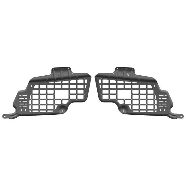 Convenient Black Molle Rear Window Storage Panels for Offroad Gear and Recovery Tools