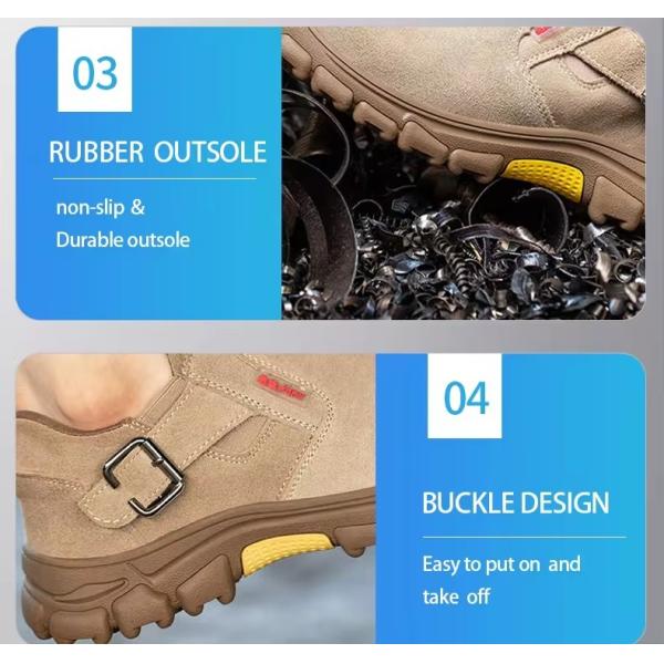 OEM/ODM Горячая продажа кожи сварщик рабочие ботинки без кружева стальной защитные туфли для мужчин промышленная оптовая торговля