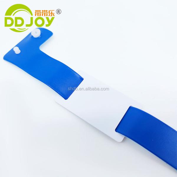 Custom Logo Bracelets L Shape PVC Vinyl Material Writable Smart RFID Chip Wristband