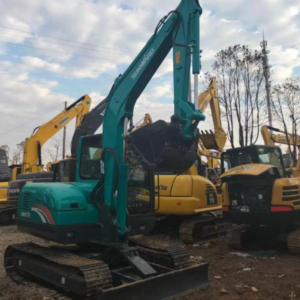 Sunward SWE70E mini Used Excavator Hydraulic 7 Ton Crawler Digger