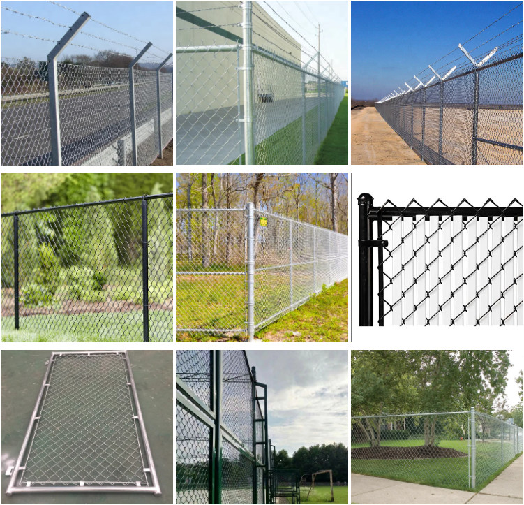 4ft 6ft 8ft Farm Filed PVC Coated Hot Dipped Galvanized Chain Link Fence (Ферма с PVC-покрытием, оцинкованная цепная связь)