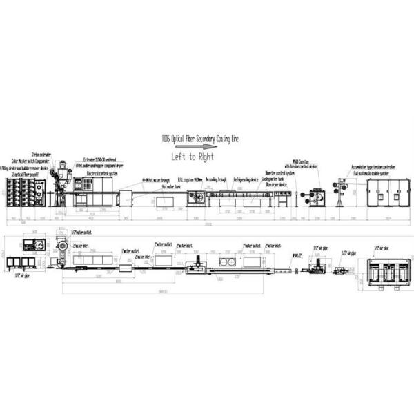 Высокоскоростной второй покрывая кабель волокна производственной линии 800MPM оптический делая машину