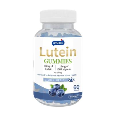 Lutein DHA Healthy Blueberry Gummies 60 Pieces Gummy Candy With Low Fiber Content