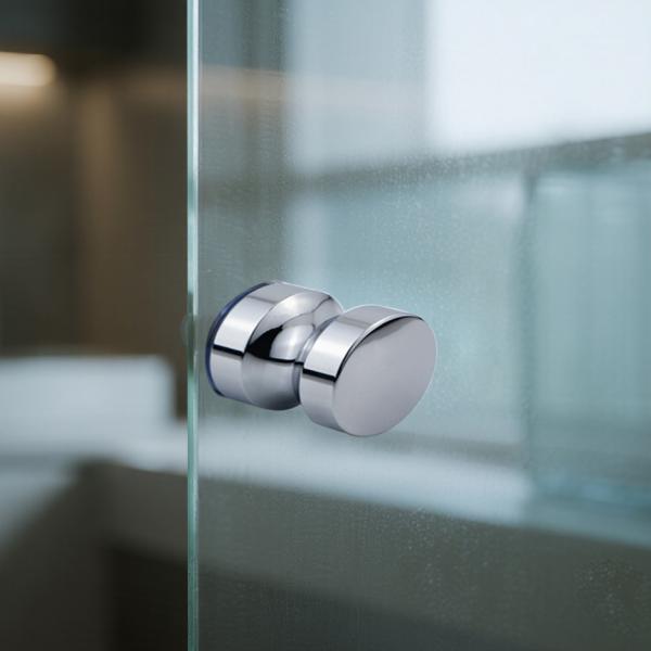 Stainless Steel Glass Door Handle Round Handle Knob for Tempered Bathroom Shower Glass Door