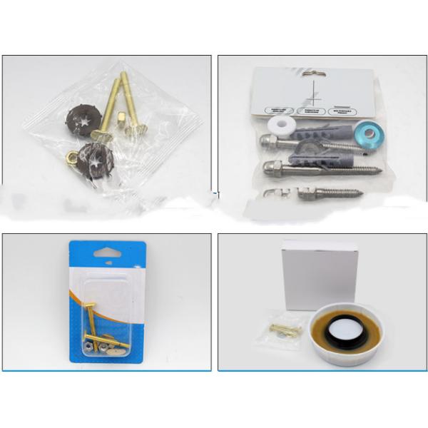 Durable Two-piece Toilet Tank And Seat Fixation Screw And Bolt Kits In White And Gold