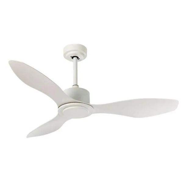 White Luxury Ac Motors Contemporary Ceiling Fan and 3 Speed Remote