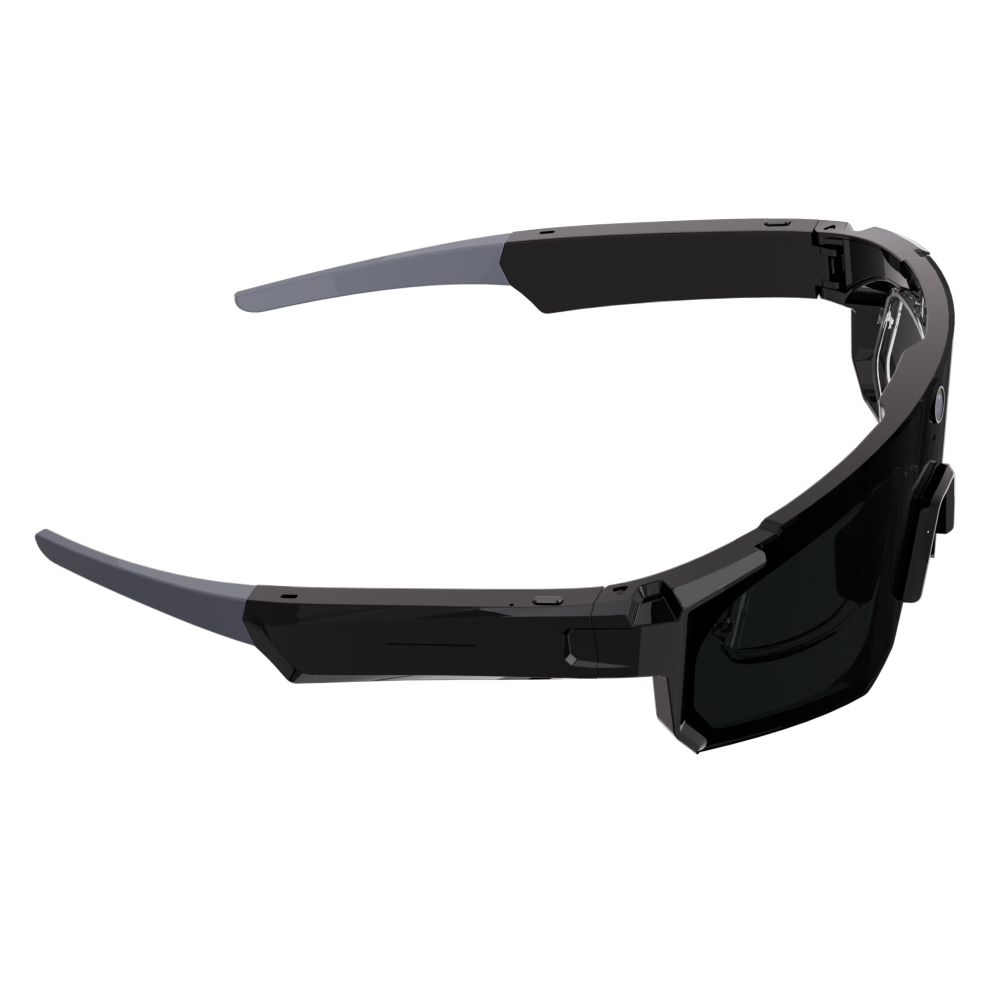 V06 Smart Glasses-1200P HD Video AI Object Recognition IP54 Waterproof Magnetic Charging Voice Control Outdoor Cycling