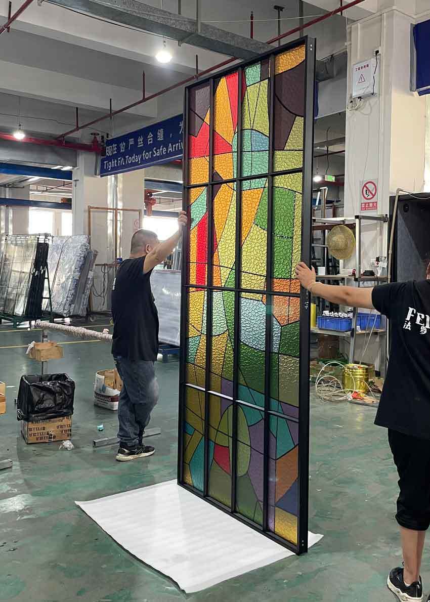 High-Temperature Colored Enamel Glass Partition with 6063-T5 Aluminum Alloy Frame for Fade-Resistant & Long-Lasting Color