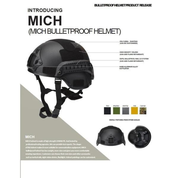 PE Military Ballistic Armor Explosion Proof Bulletproof Tactical Helmet