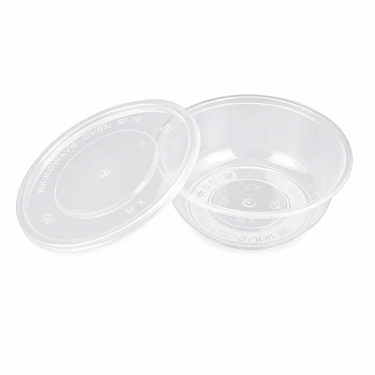 360ml Round PP Disposable Soup Bowls Clear Lids for Takeaway Soup Portions