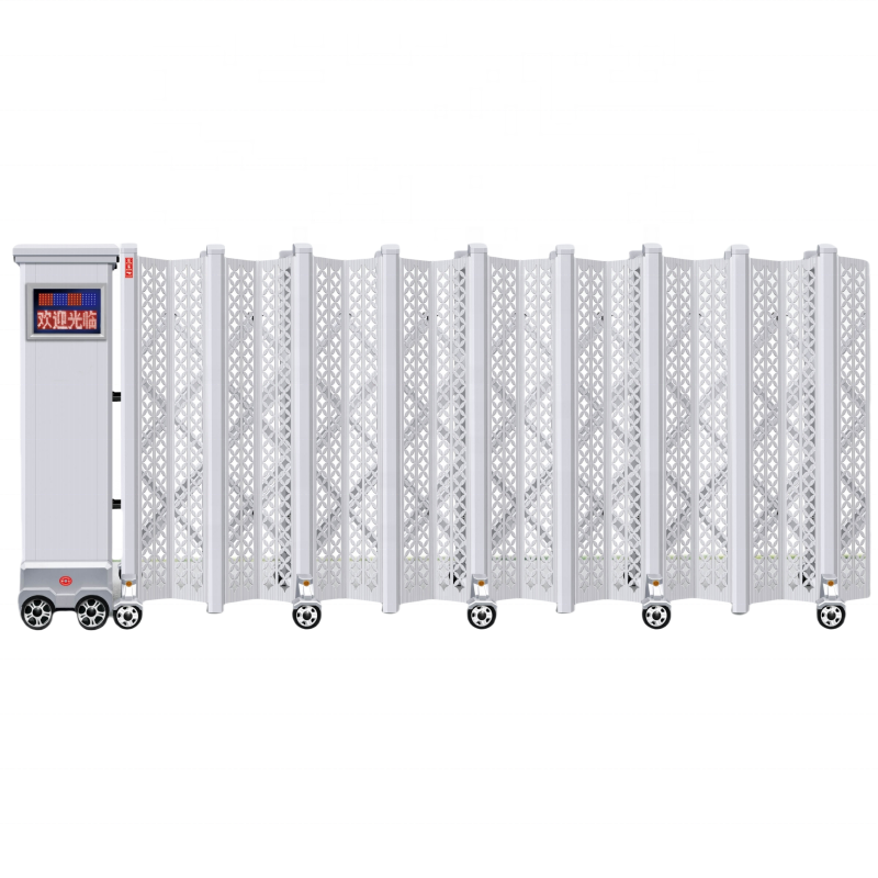 DC Motor Automatic Barrier Gate Flexible Retractable Folding Gate for Factory Security Entrance Gate