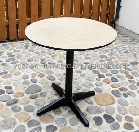 Round Aluminum Contemporary Outdoor Dining Tables for Events Parties Hotels Parks & Gyms