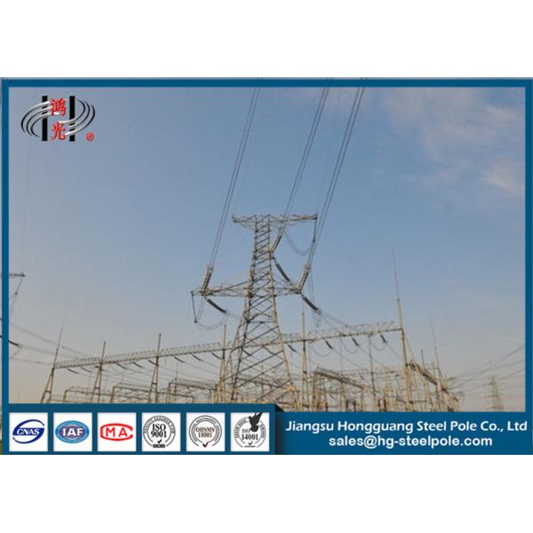 Q235 Substation Transformer Frame Galvanized Steel Structures For Electric Distribution Line