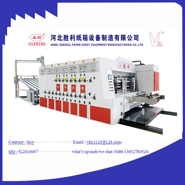 Electric 3 Color Flexo Printing Machine , Automatic Printer Slotter Machine