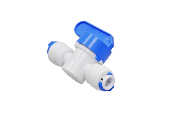 Plastic 1/4 Recoil Ball Value Water Purifier Accessories Thread Connecting Durable