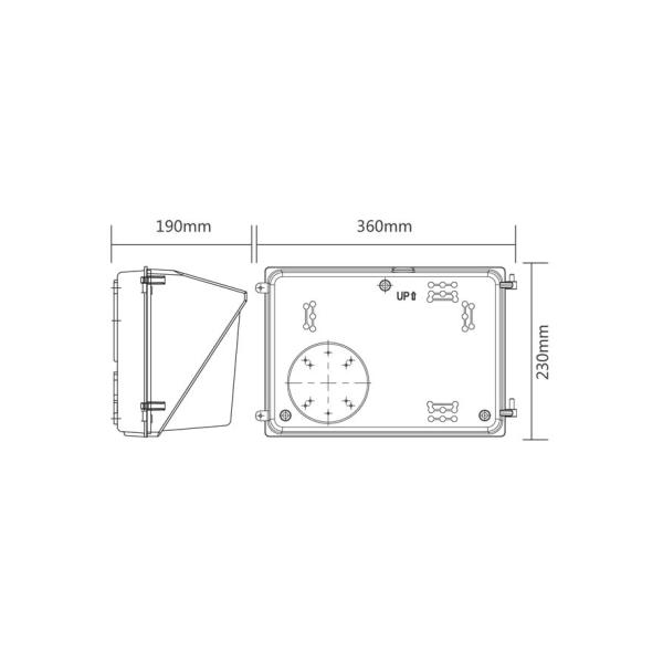 Стена пакета 35В 50В 80В стены СИД высокого выхода темная бронзовая на открытом воздухе внешняя освещает