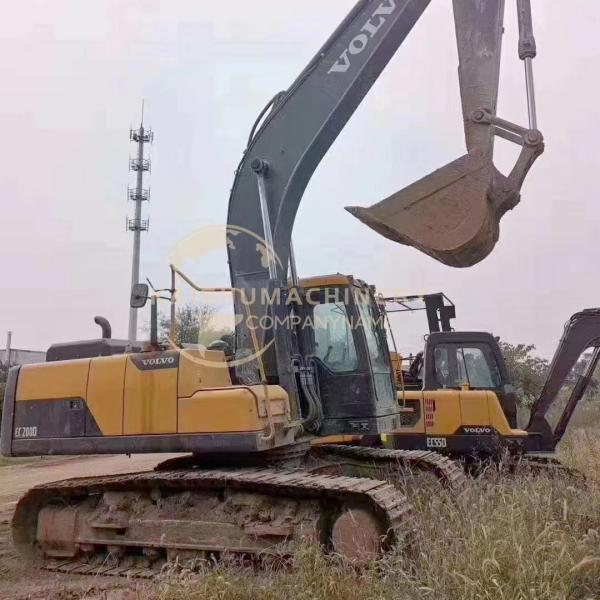 Longueur de transport 9,69 m et puissance 123 kW Volvo EC200D excavateur utilisé pour le déplacement de la terre