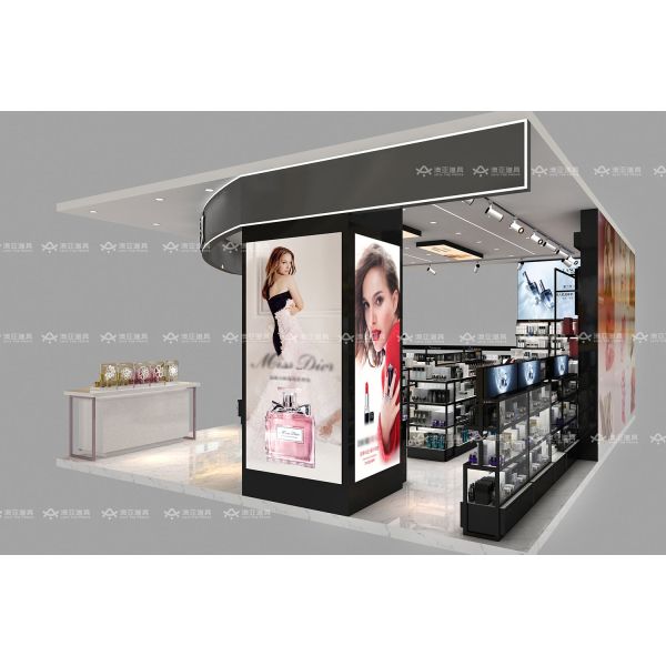 BKC023 Customized Beauty Store Interior Design Skincare Mall Kiosk for Cosmetic Shop Decoration