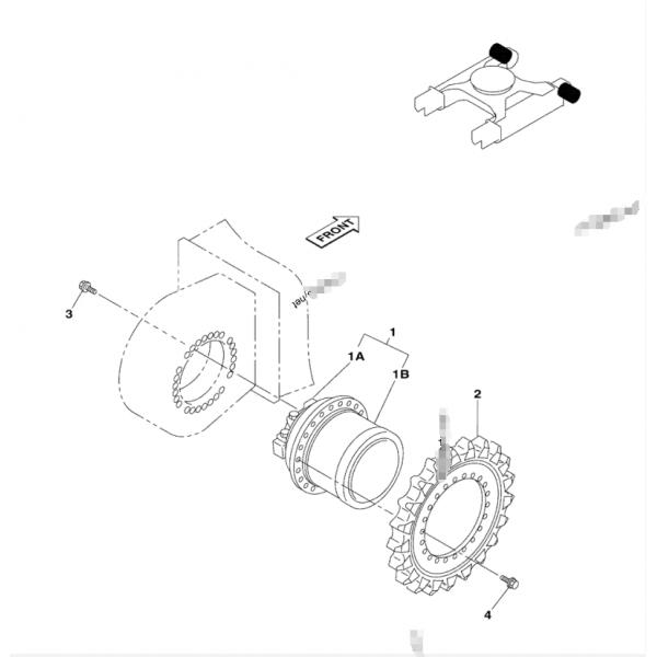 Группа Kba10750 M4V290 M4V170 конечной передачи мотора CX240 CX240B перемещения экскаватора случая CX290