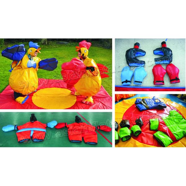 Sumo Wrestler Inflatable Amusement Park , Fancy sticky Dress Costume Suit