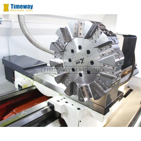 Precision 82mm Spindle Bore CNC Lathe Machine with Multifunctional Flat Bed Type