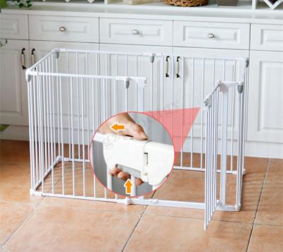 Multiscene White Foldable Baby Playpen Extendable With Automatic Lock