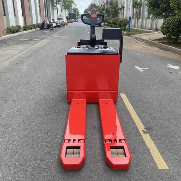 Red 3000kgs Electric Pallet Jack Stacker 3T Powered Pallet Truck