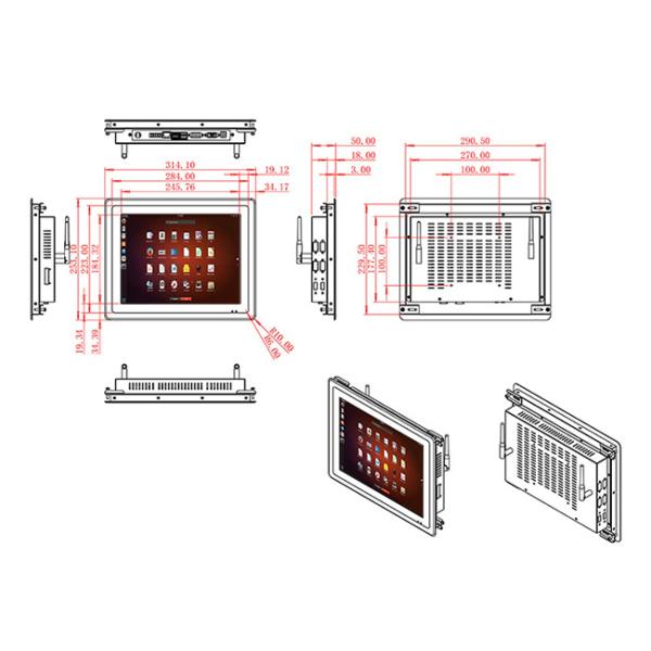 12.1-Inch Compact Linux Monitor for Medical Equipment and Automation Dashboards