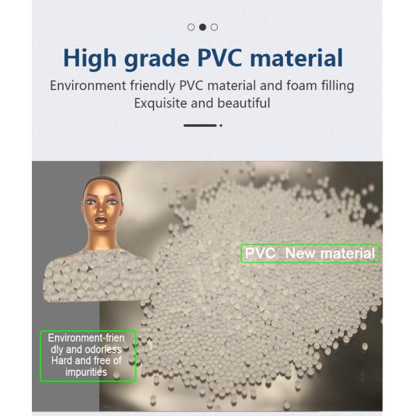 16.54 Inch Height PVC African American Mannequin Head With Shoulders female