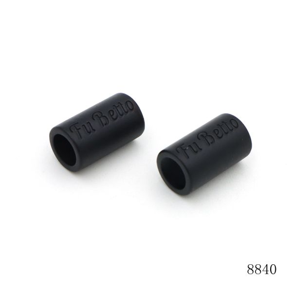 Matt Black Customized Logo Engraved Round Square Bead Metal Beads For Bracelets Clothing Handbags Decorative