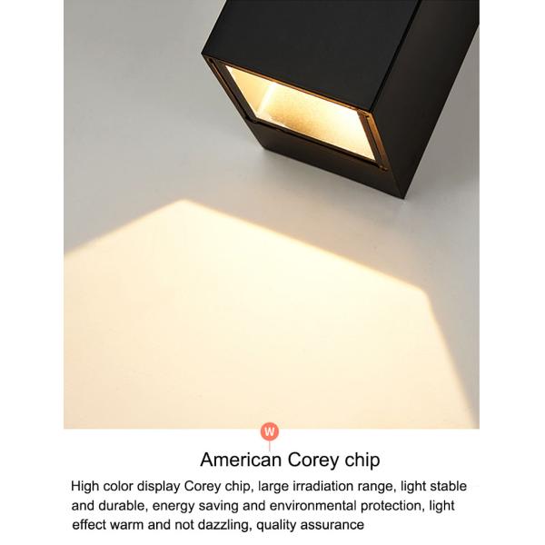 6W LED double-headed outdoor wall lights waterproof up and down lighting corridor balcony staircase courtyard wall