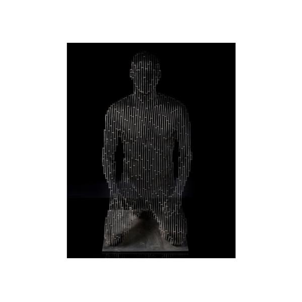 100cm Height Mirror Polished SS316 Human Face Horse Head Sculpture