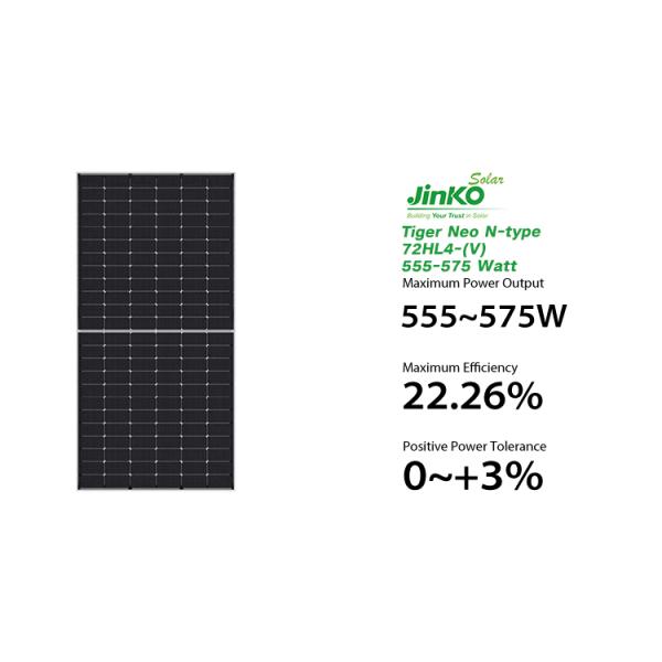 N TYPE Jinko Solar Panel 555W 560W 565W 570W 575W Mono Pv Solar Panels